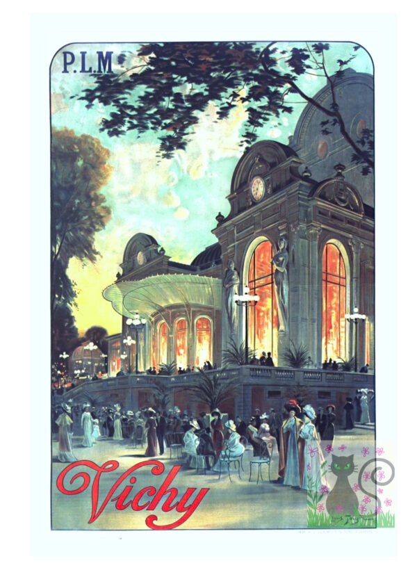 Vichy Opera Vintage Advert, World Travel Poster, Art Nouveau Historic Theatre Print