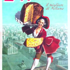 Italian Panettone Vintage Italian Food Advert Poster