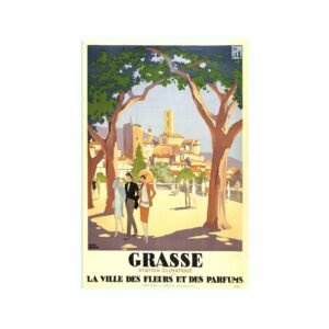 Vintage Art Deco French PLM Poster, Grasse Poster