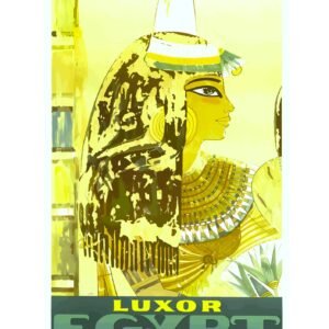 Luxor Egypt Poster, Vintage World Travel Print