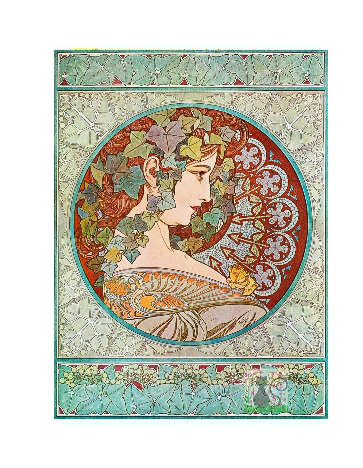 Alphonse Mucha Le Lierre poster
