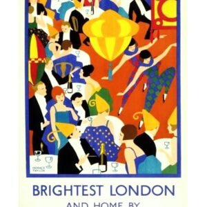 Brightest London Underground Retro Travel Poster