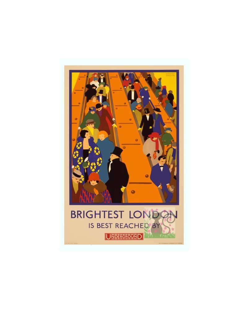 London Underground vintage art-deco poster digital download.