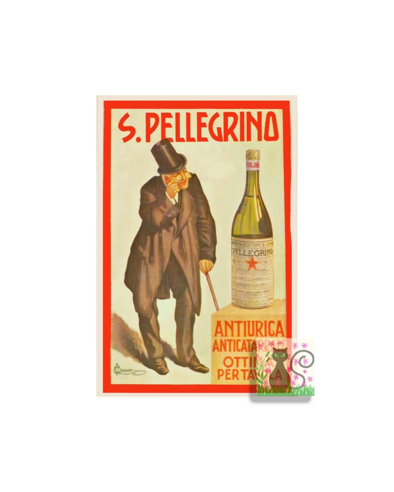 Vintage Italian Ad. San Pellegrino Acqua