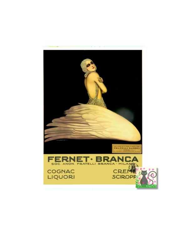 Fernet Branca poster, vintage 1930's bar poster