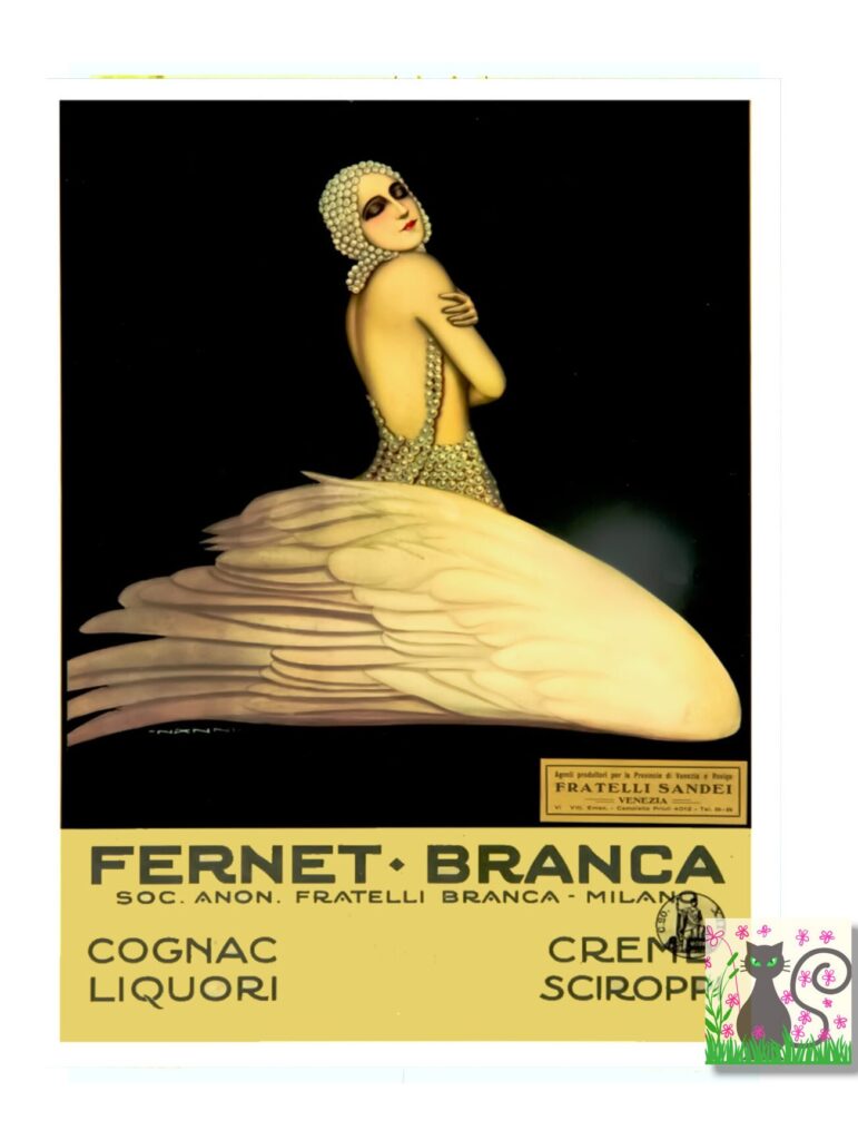 Fernet Branca poster, vintage 1930's bar poster