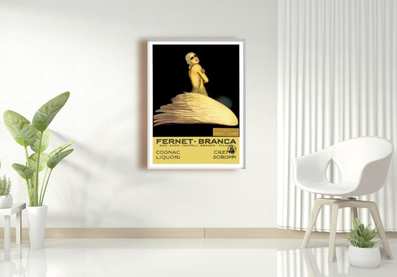 Fernet Branca poster, vintage 1930's bar poster
