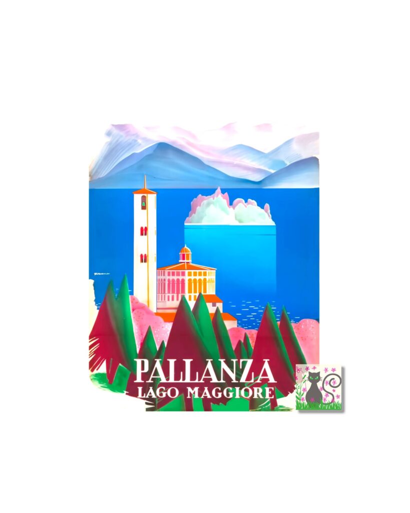 World travel Print of Pallanza on Lake Maggiore Digital download.