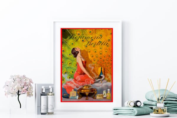 Vintage perfume advert poster art nouveau