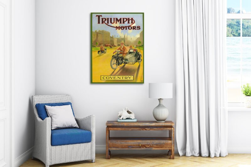Triumph Motors Coventry Vintage Motorcycle poster