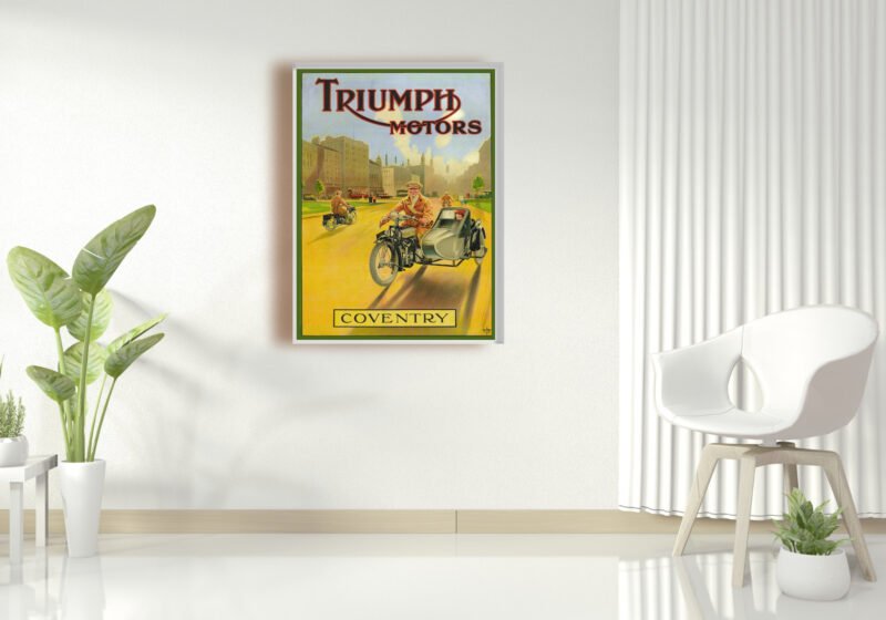 Triumph Motors Coventry Vintage Motorbike poster
