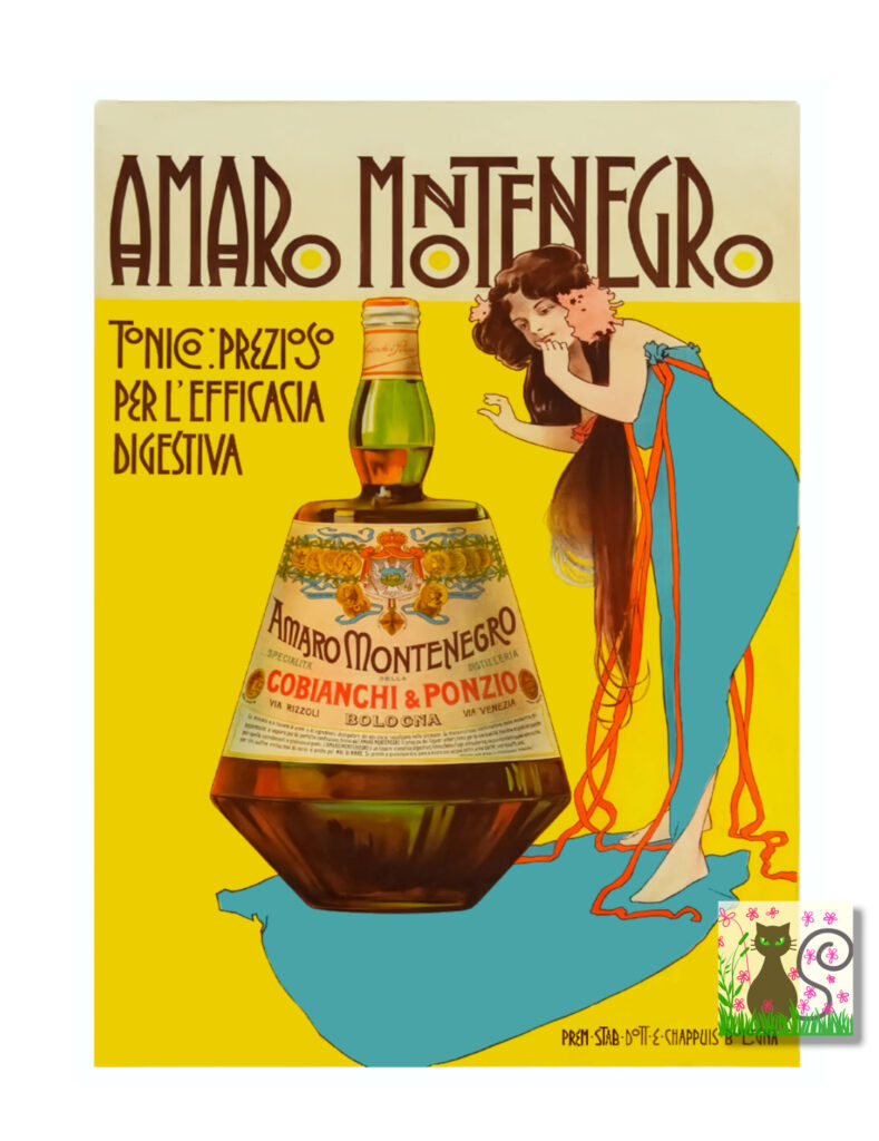 Amaro Montenegro vintage poster for digital download
