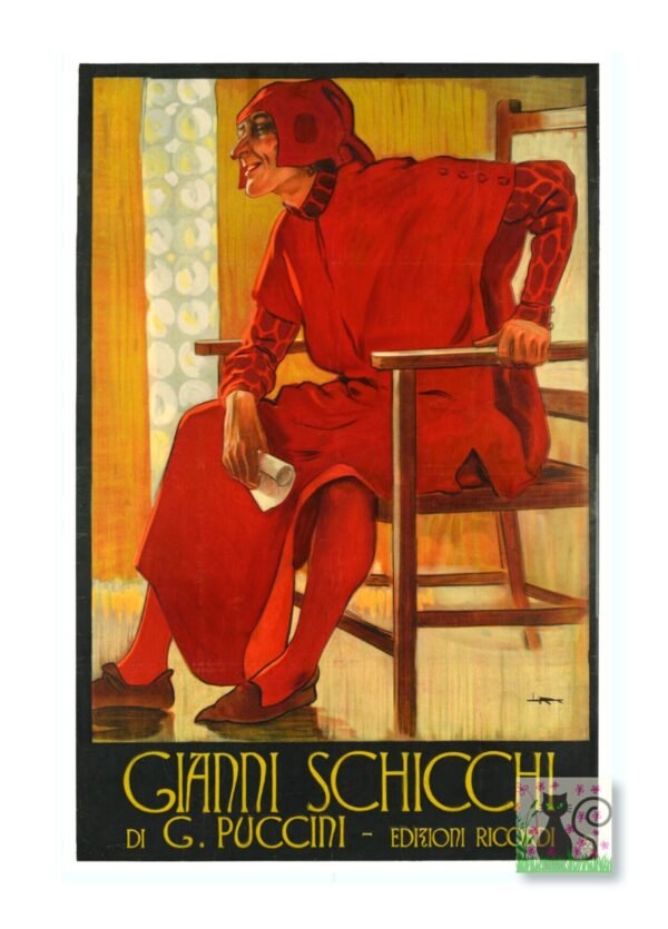 Gianni Schicci vintage Puccini opera poster