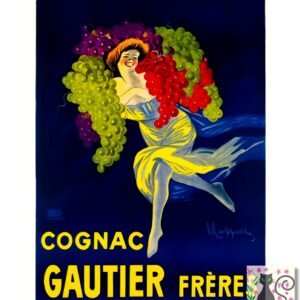 Cognac Gautier Freres Vintage Food & Drink Poster Vintage French Advert Poster