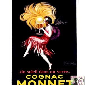 Cognac Monnet Vintage Food & Drink Poster Vintage French Advert Poster