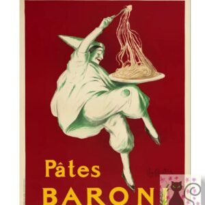 Pates Baroni, Vintage Baroni Pasta Advert, Italian Spaghetti Poster