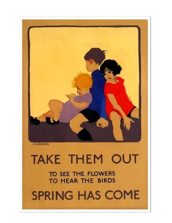 Vintage Advert Poster, 1928 Children Poster Print,Take Them Out Spring Poster Print