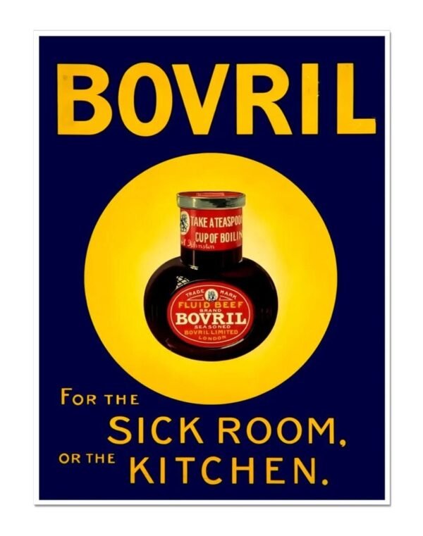 Bovril Vintage Food Advert Poster, Historic British Food & Drink Ad