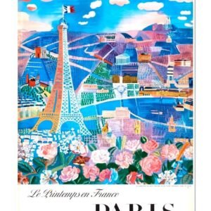 Le Printemps en France ,Paris Vintage French Travel Poster, Spring Time in France