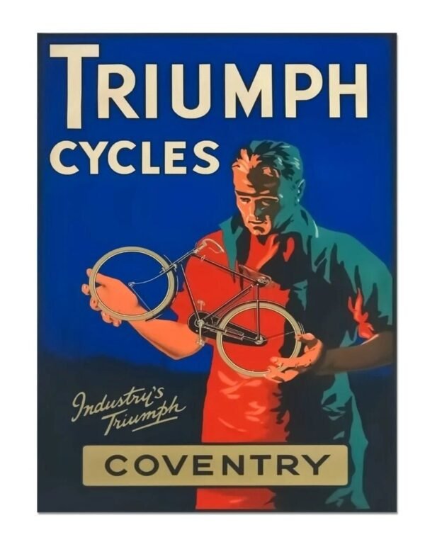 Triumph Cycles Coventry, Industry's Triumph, Historic British Advertising Poster