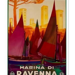 Marina Di Ravenna ENIT Travel Poster, Italian Tourism Poster Print