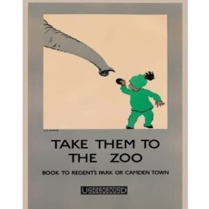 Vintage travel poster, London Underground poster, vintage London Underground poster