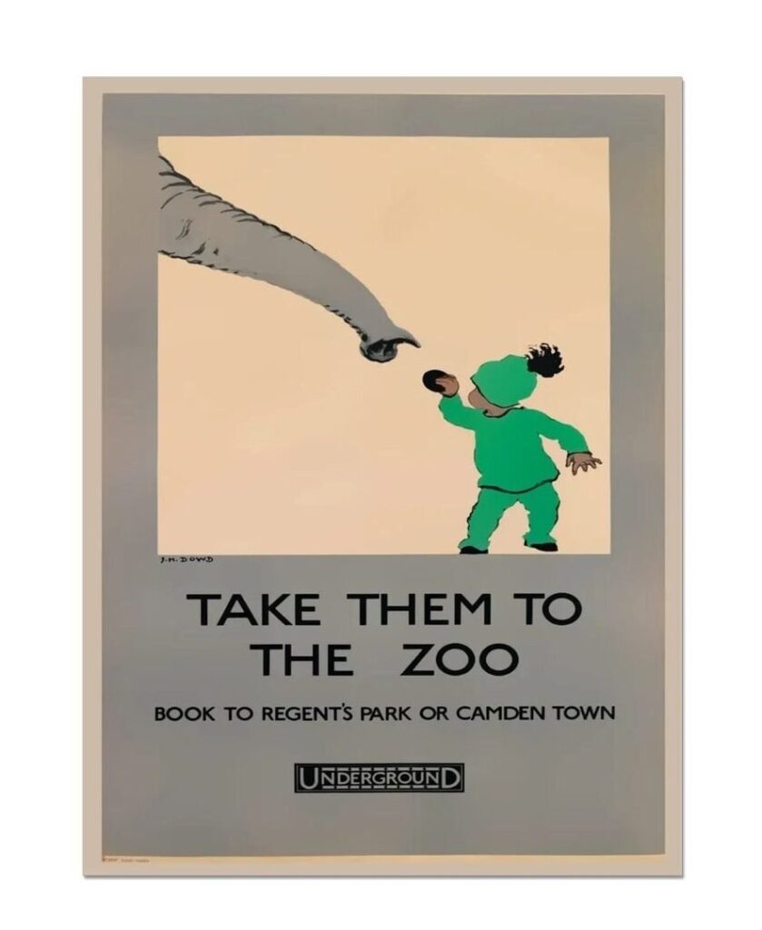 Vintage travel poster, London Underground poster, vintage London Underground poster