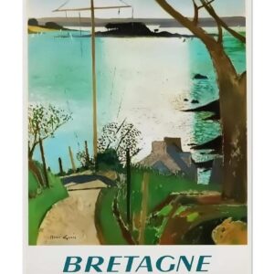 Bretagne, Vintage Brittany French Travel Poster.