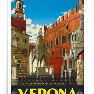 Verona Poster, Vintage Verona Travel Print.