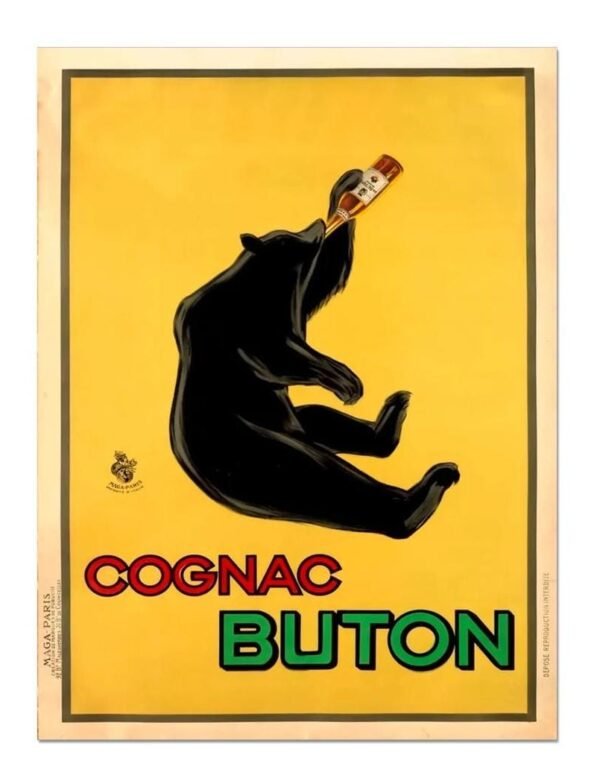 Cognac Buton Vintage Food & Drink Poster Italian Advert Print