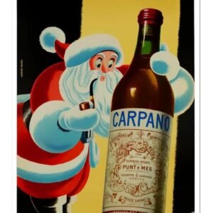 Vintage Carpano Poster, Vintage Food & Drink Poster, Christmas Vintage Italian Advert Poster, Carpano Advert Poster Print