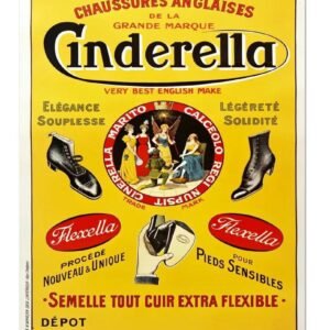 Chaussures Anglaises De La Grande Marque Cinderella Vintage French Shoe Poster