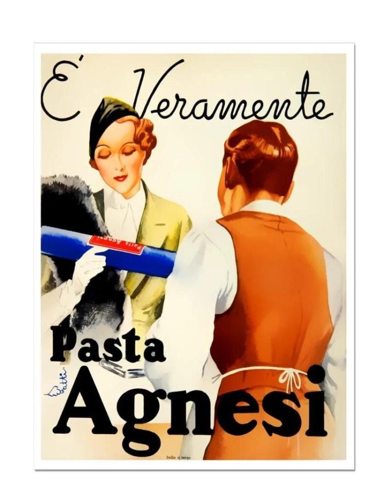 Pasta Agnesi Vintage Pasta Poster