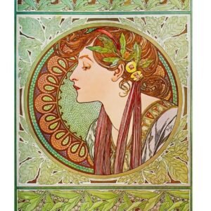 Le Laurier Vintage Alphonse Mucha poster print.