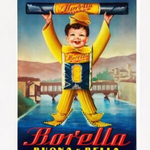 Borella Pasta Vintage Italian Food & Drink Poster