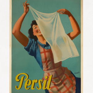 Vintage persil washing soap powder poster 1941 Gino Boccasile