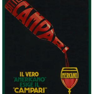 Bitter Campari Americano poster for Instand digital download