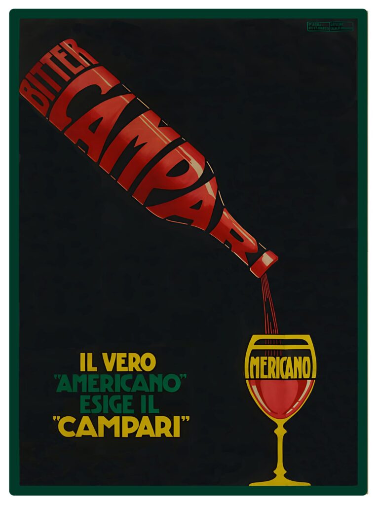 Bitter Campari Americano poster for Instand digital download