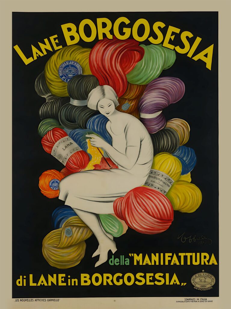 Vintage Yarn poster Lane Bofgosesia instant digital download