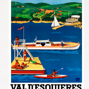 Val D'Esquières Vintage Travel Poster historic travel poster for the French Riviera