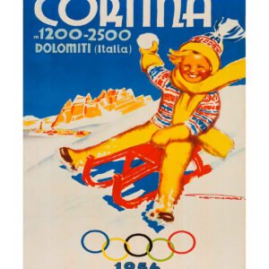 italy winter Olympics poster 1958