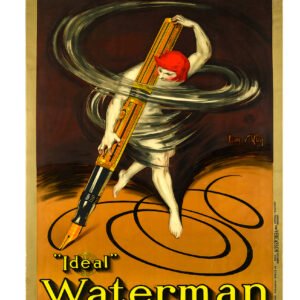 Ideal Waterman poster vintage pen ad