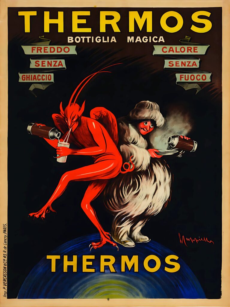 Leonetto Cappiello poster, Thermos poster hot and cold