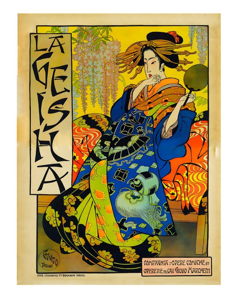 Vintage Geisha poster