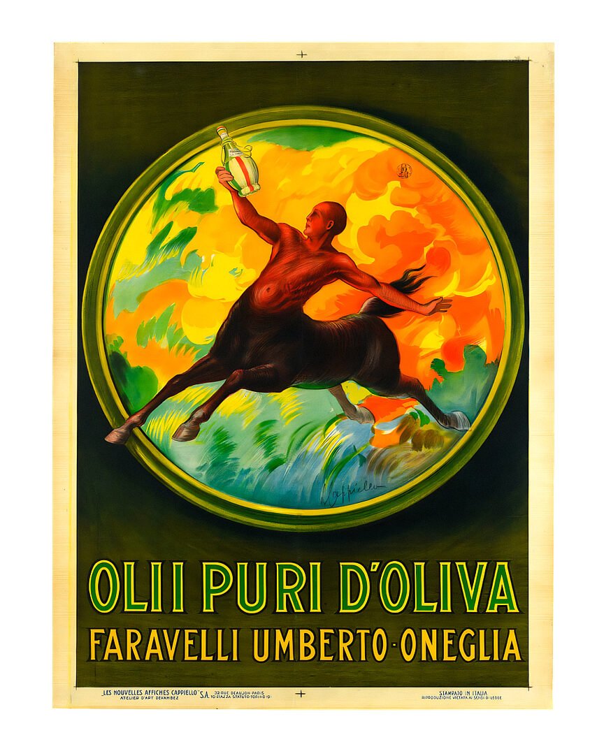 Vintage Italian Olive Oil poster Leonetto Cappiello