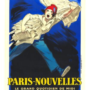 Paris Nouvelles poster, vintage Jean Dylen poster from 1931
