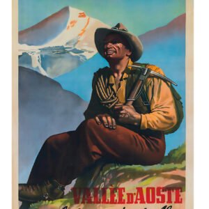 Vallee DAosta Gino Boccasile 1946 vintage winter poster