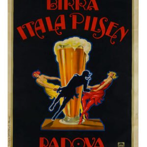 Leonetto Cappiello Birra Italia Pilsen vintage poster 1920-1930, Art Nouveau advertising art by Leonetto Cappiello