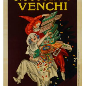 Leonetto Cappiello Cioccolato Venchi vintage advertising poster 1921–1930 Art Deco Italian chocolate print digital download