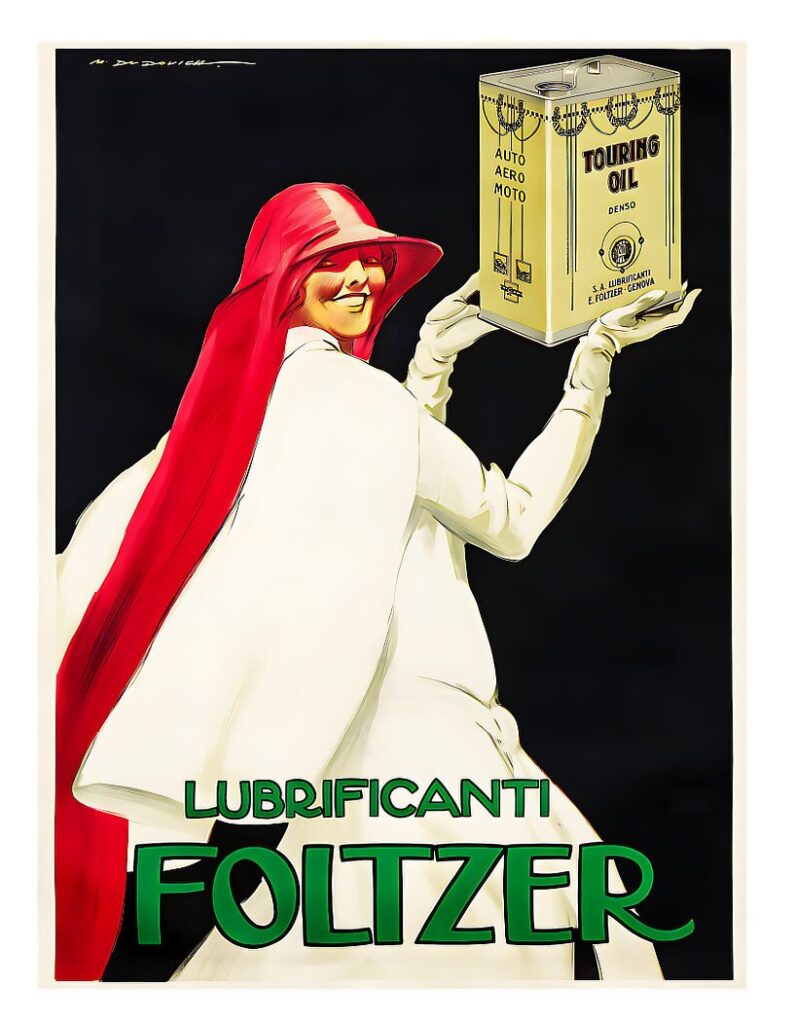 Folzer motor oil Dudovich vintage poster digital download.